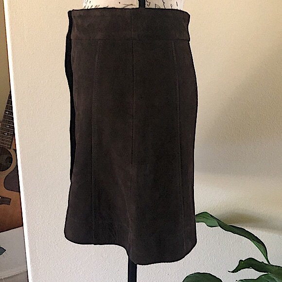 Frame Denim Suede Button Front Skirt - Picture 4 of 16